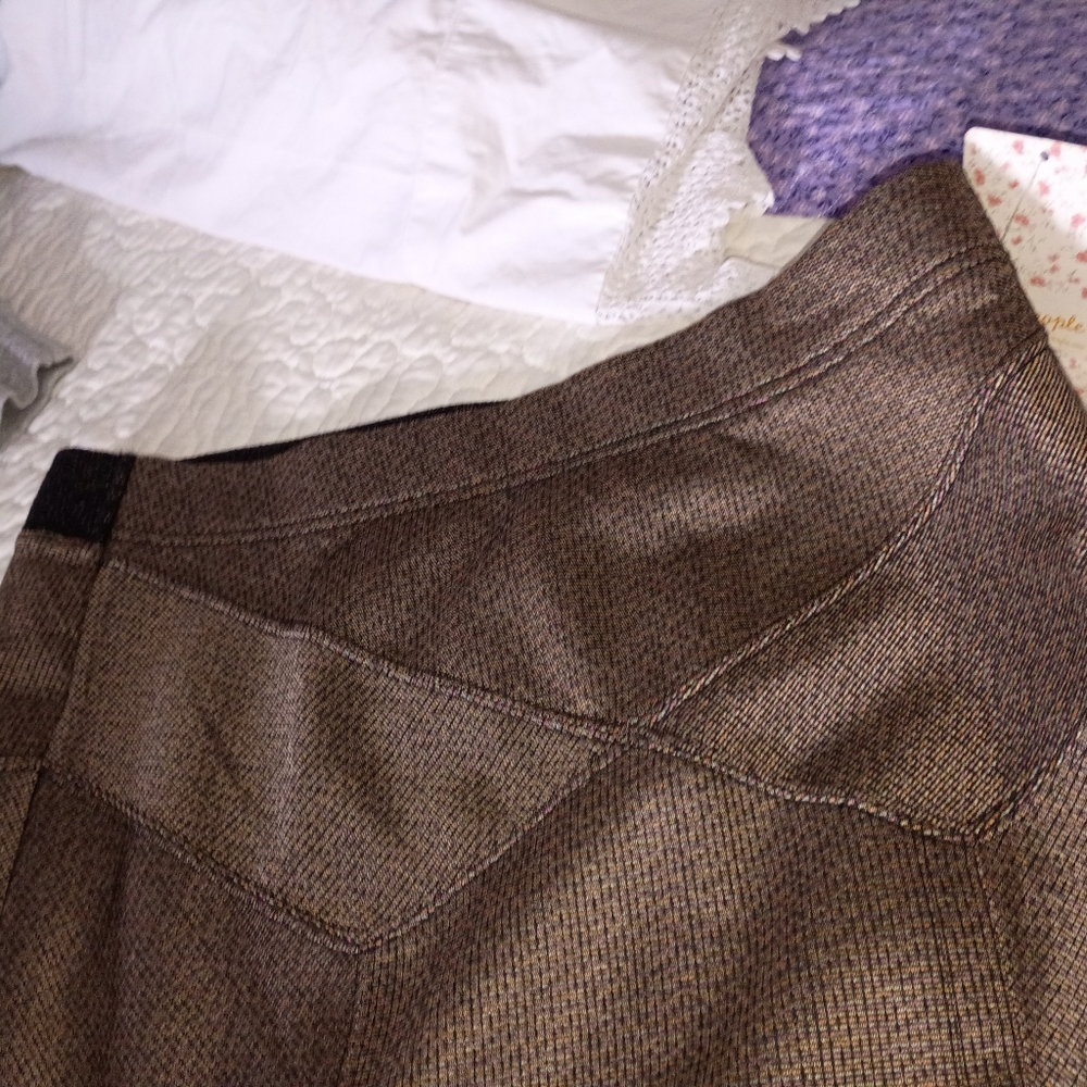 Vintage Free People Long Maxi Office Skirt Slit 8 M New Boho Hippie Preppy